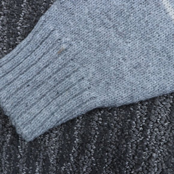 Vintage Rob Roy Womens Junior Large Sweater Gray Striped Classic Cozy Academia - Picture 6 of 6